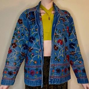 Units Medium Floral Denim Jacket